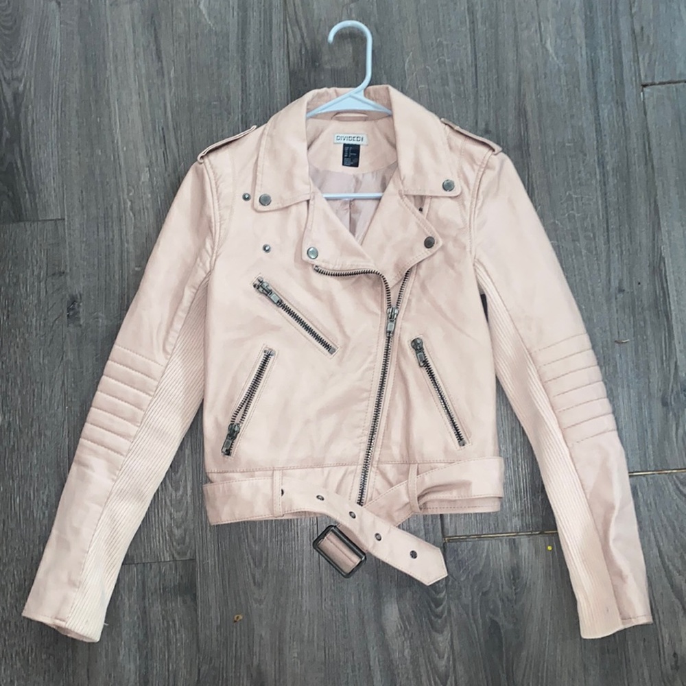 Pink leather jacket
